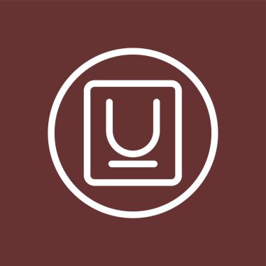 Altı çizili simge, vektör illüstrasyonu basit tasarım