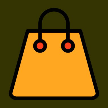 çanta simgesi, vektör illüstrasyonu basit tasarım