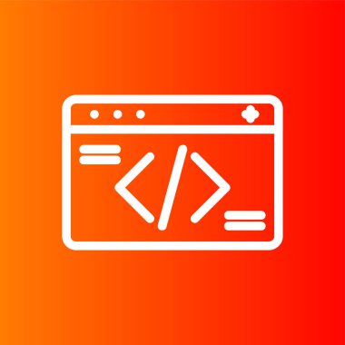 Coding icon, vector illustration simple design