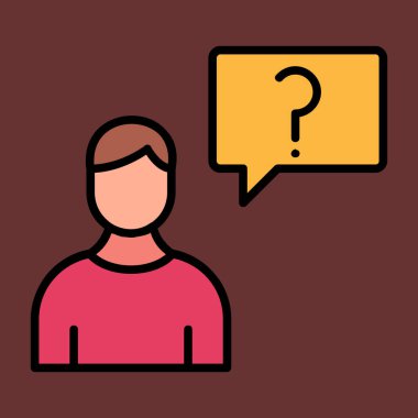 düşünce simgesi, vektör illüstrasyonu basit tasarım