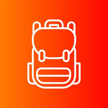 sırt çantası simgesi, vektör illüstrasyonu basit tasarım