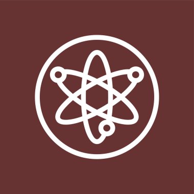 atom simgesi, vektör illüstrasyonu basit tasarım
