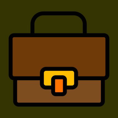 evrak çantası simgesi, vektör illüstrasyonu basit tasarım