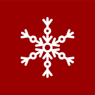 Kar Tanesi simgesi, vektör illüstrasyonu basit tasarım