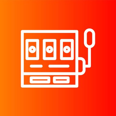 Slot simgesi, vektör illüstrasyonu basit tasarım