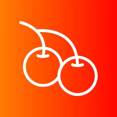 kiraz simgesi, vektör illüstrasyonu basit tasarım