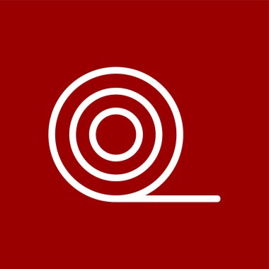 Teyp simgesi yalıtılıyor, vektör illüstrasyonu basit tasarım