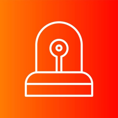 Siren Simgesi, vektör illüstrasyonu basit tasarım