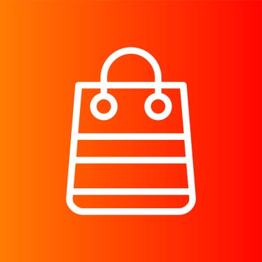 Alışveriş poşeti simgesi, vektör illüstrasyonu basit tasarım