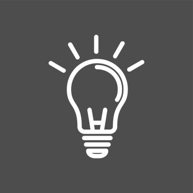 ampul simgesi, vektör illüstrasyonu basit tasarım