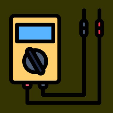 volmetre simgesi, vektör illüstrasyonu basit tasarım