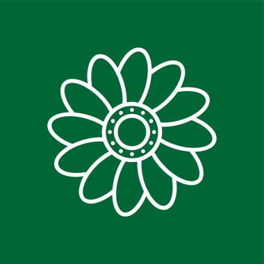 Daisy simgesi, vektör illüstrasyonu basit tasarım