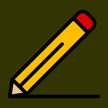 Pencil icon, vector illustration simple design