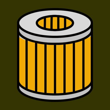Yağ Filtresi simgesi, vektör illüstrasyonu basit tasarım