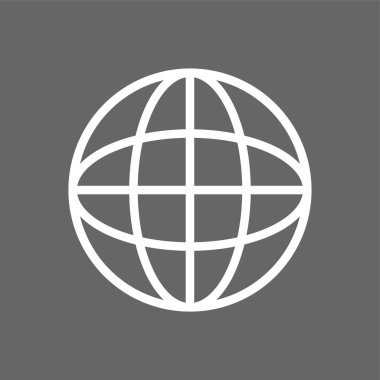 dünya simgesi, vektör illüstrasyonu basit tasarım