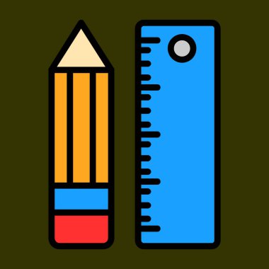 çizim simgesi, vektör illüstrasyonu basit tasarım