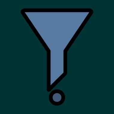 filtre simgesi, vektör illüstrasyonu basit tasarım