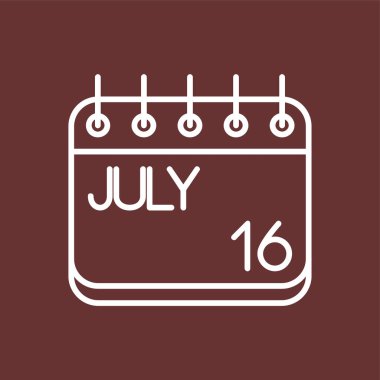 Temmuz simgesi, vektör illüstrasyonu basit tasarım