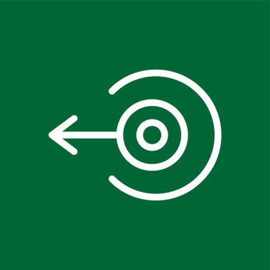 Sol Ok simgesi, vektör illüstrasyonu basit tasarım