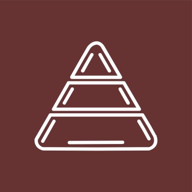 piramit simgesi, vektör illüstrasyonu basit tasarım