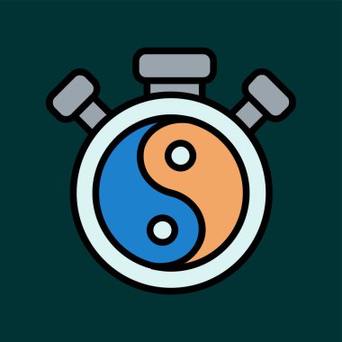 Rahatlama simgesi, vektör illüstrasyonu basit tasarım