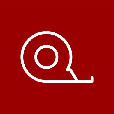 Teyp simgesini ölçün, vektör illüstrasyonu basit tasarım