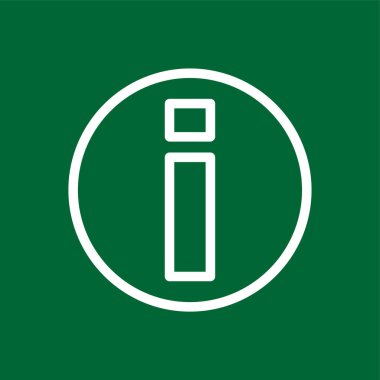 Bilgi simgesi, vektör illüstrasyonu basit tasarım