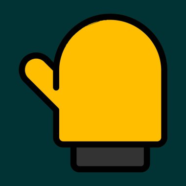 Eldiven simgesi, vektör illüstrasyonu basit tasarım