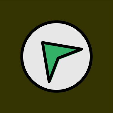 Navigasyon Simgesi, vektör illüstrasyonu basit tasarım