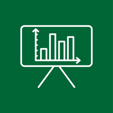 Sütun Grafiği simgesi, vektör illüstrasyonu basit tasarım