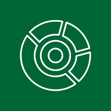 İşaretli Donut Çizelgesi simgesi, vektör illüstrasyonu basit tasarım