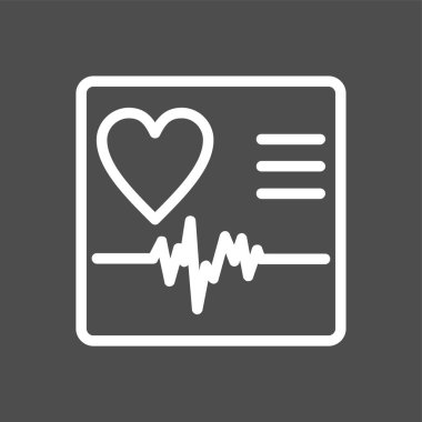 Nabız Simgesi, vektör illüstrasyonu basit tasarım