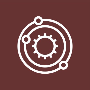 Galaksi simgesi, vektör illüstrasyonu basit tasarım