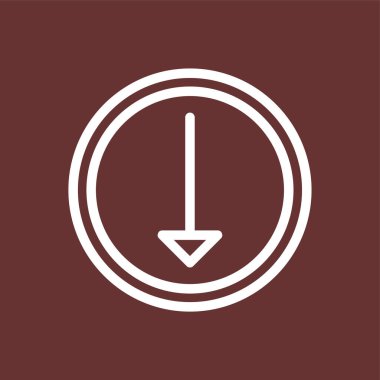 Aşağıdaki simge, vektör illüstrasyonu basit tasarım