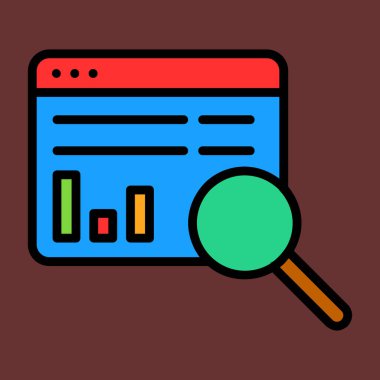 analiz simgesi, vektör illüstrasyonu basit tasarım