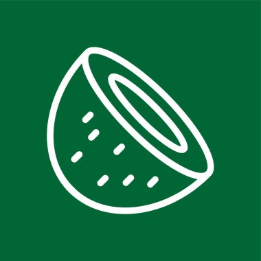 Hindistan cevizi simgesi, vektör illüstrasyonu basit tasarım