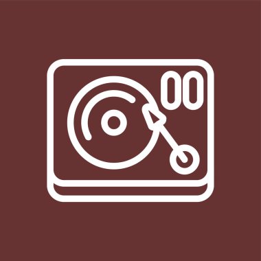 Vinil Katman simgesi, vektör illüstrasyonu basit tasarım