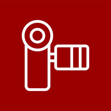 video kamera simgesi, vektör illüstrasyonu basit tasarım