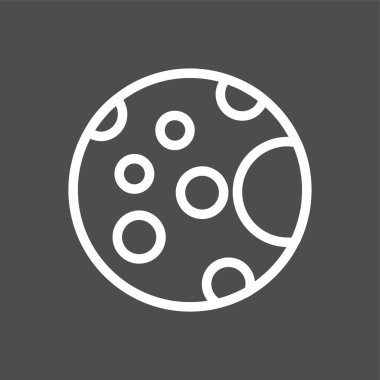 Dolunay simgesi, vektör illüstrasyonu basit tasarım