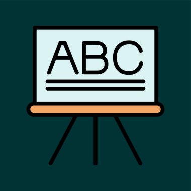 Karatahta simgesi, vektör illüstrasyonu basit tasarım