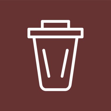 Çöp simgesi, vektör illüstrasyonu basit tasarım