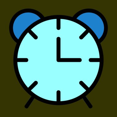 Alarm saat simgesi, vektör illüstrasyonu basit tasarım