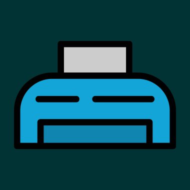 yazıcı simgesi, vektör illüstrasyonu basit tasarım