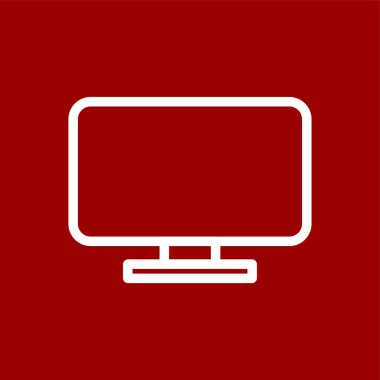 LCD simgesi, vektör illüstrasyonu basit tasarım