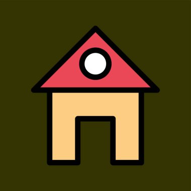 ev simgesi, vektör illüstrasyonu basit tasarım