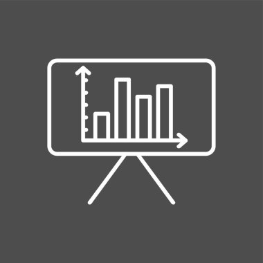 Sütun Grafiği simgesi, vektör illüstrasyonu basit tasarım