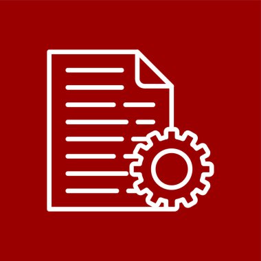 Görev Tanımı simgesi, vektör illüstrasyonu basit tasarım