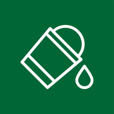 Boya Kovası simgesi, vektör illüstrasyonu basit tasarım