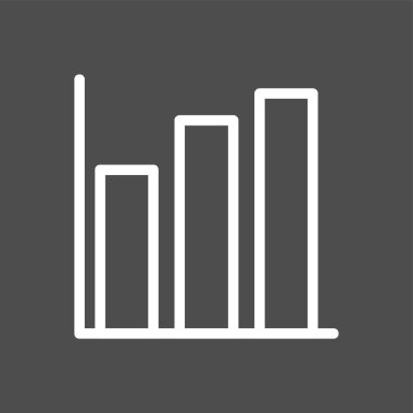 Çubuk Grafik simgesi, vektör illüstrasyonu basit tasarım