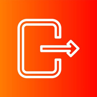 Çıkış simgesi, vektör illüstrasyonu basit tasarım